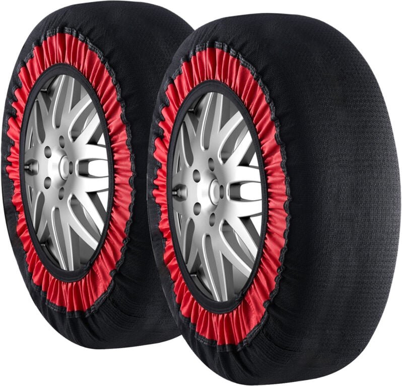 Verdickte Schneesocken für Reifen, Reifensocken aus Polyesterfaser mit elastischen Bändern, Reifenabdeckung mit Schneeha...