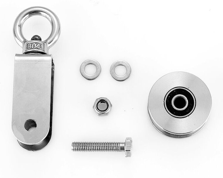 Seilzugblock aus Edelstahl 304, maximale Belastung 500 kg