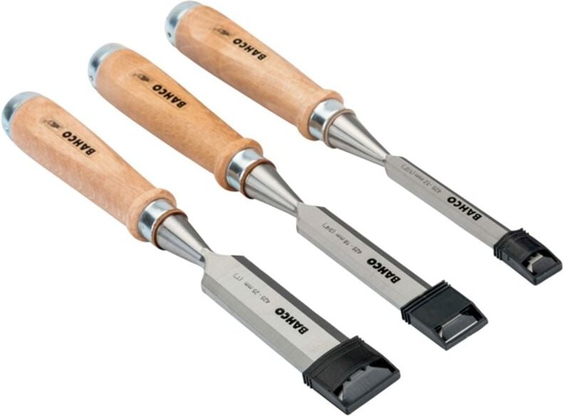 Satz Meißel mit Holzgriff, 3-tlg./Kartonverpackung - Bahco
