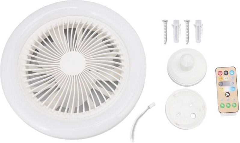 36W Deckenventilator Licht 9,8 Zoll kleiner geräuschloser E27 led -led für Schlafzimmer 86‑265V Weiß - Eosnow
