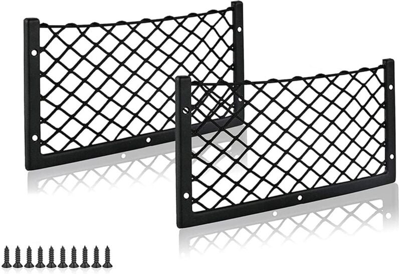 Tlily - Auto-Aufbewahrungsnetztasche, Bootsnetzhalter, Taschen-Organizer, Sitzrahmentasche, 14 x 7 Zoll, 2er-Pack