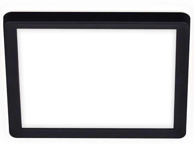 Briloner - Slim led Deckenleuchte Eckig, 19x19 cm flach, 12W, 1400 lm, Neutralweiß, Backlight, Schwarz