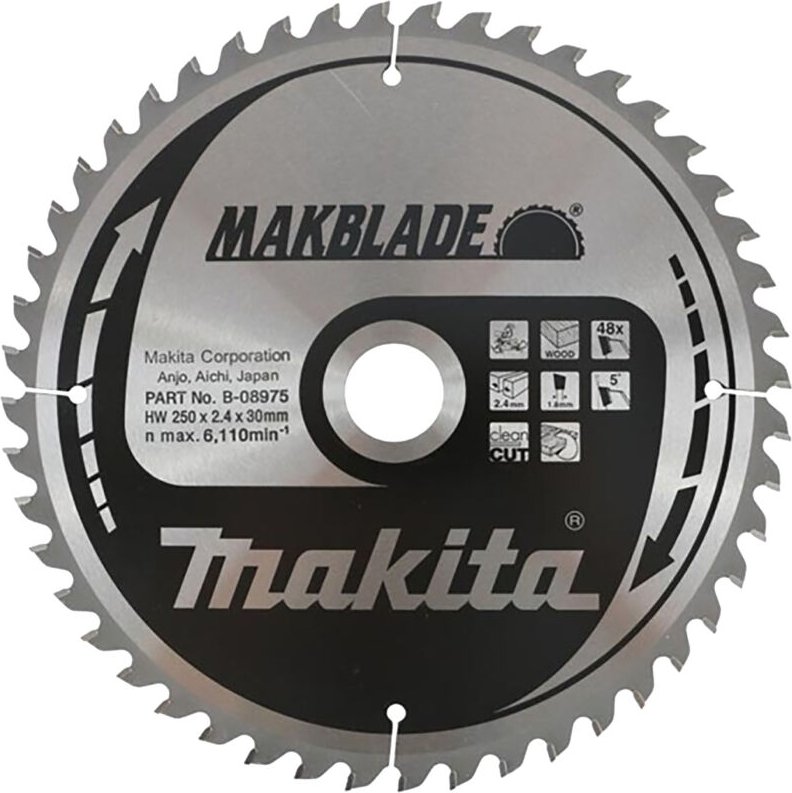 Makita Kreissägeblatt, MAKBLADE 250 x 30 mm, 40 Zähne