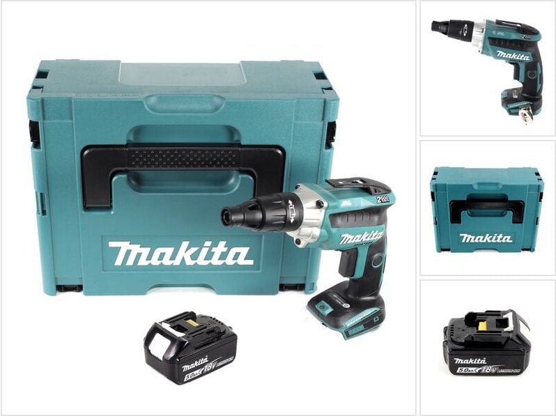 Dfs 251 T1J Akku Trockenbauschrauber 18 v Brushless + 1x Akku 5,0 Ah + Makpac - ohne Ladegerät - Makita
