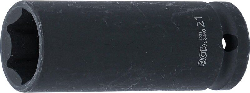 Bgs Technic - Kraft-Steckschlüssel-Einsatz Sechskant, tief Antrieb Innenvierkant 12,5 mm (1/2') sw 21 mm