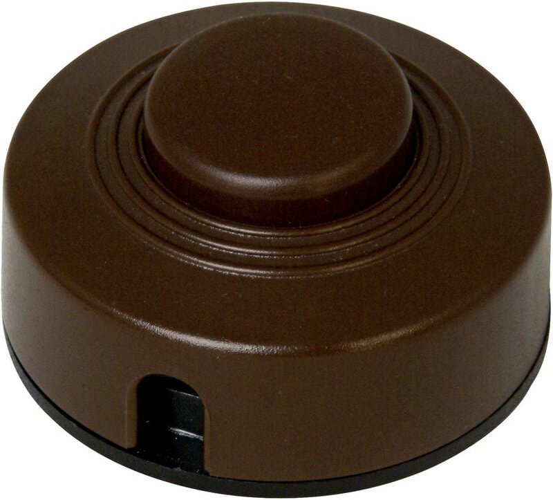 Kopp - 191852084 Fußschalter mit Zugentlastung Braun 1 x Aus/Ein 2 a 1 St.