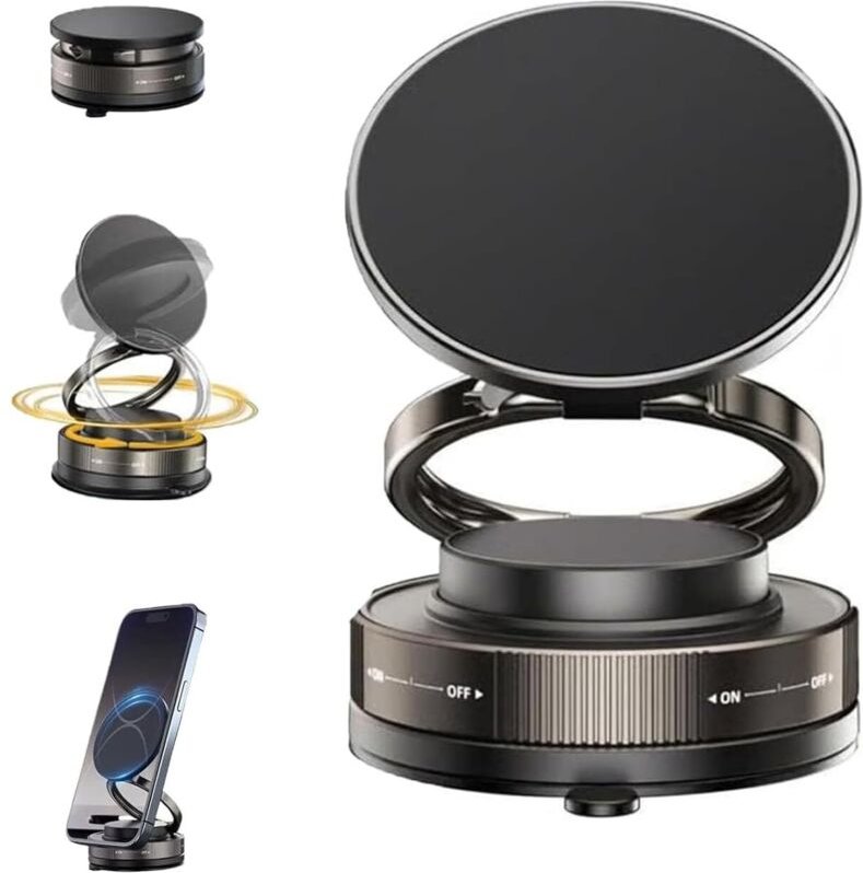 Handyhalterung – 360° verstellbare Magnethalterung, extrem starke magnetische Autohalterung – faltbar – ideal für Auto, ...