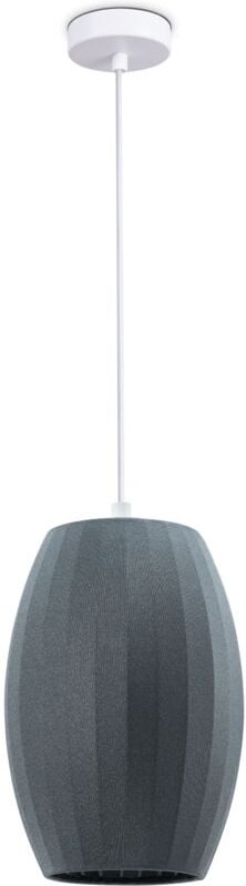 Hängelampe Pendellampe Wohnzimmer Schlafzimmer Esszimmer Modern Nylon E27 Grau, Pendelleuchte - Typ 4 - Paco Home