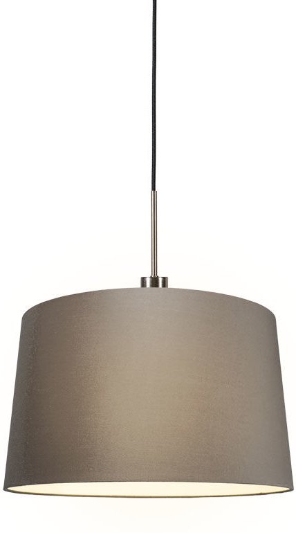 Moderne Hängelampe Stahl mit Schirm 45 cm Taupe - Combi 1