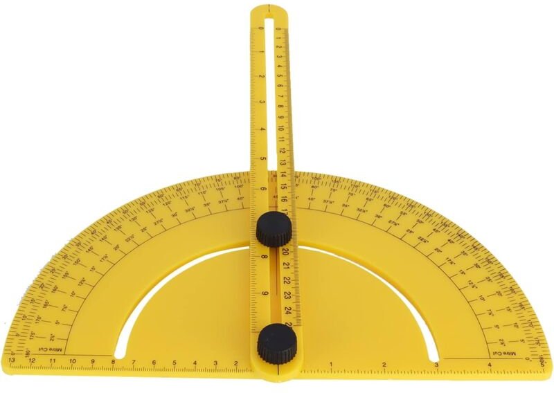 Winkellineal, präzises Kunststofflineal zum Zeichnen für Tischlerarbeiten im Maschinenbau