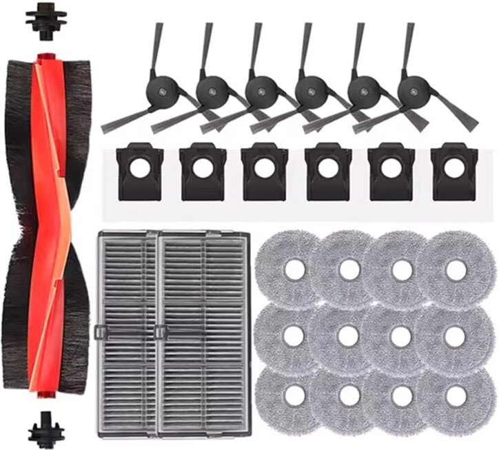für Bot X40 Ultra Gummi Haupthaarschnitt Seitenbürstenfilter