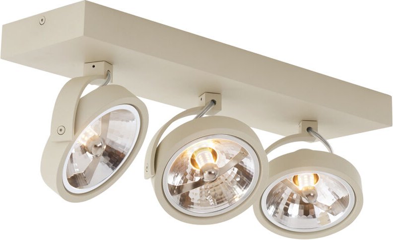 Moderne Deckenleuchte Beige G9 rund drehbar 3-flammig - Go