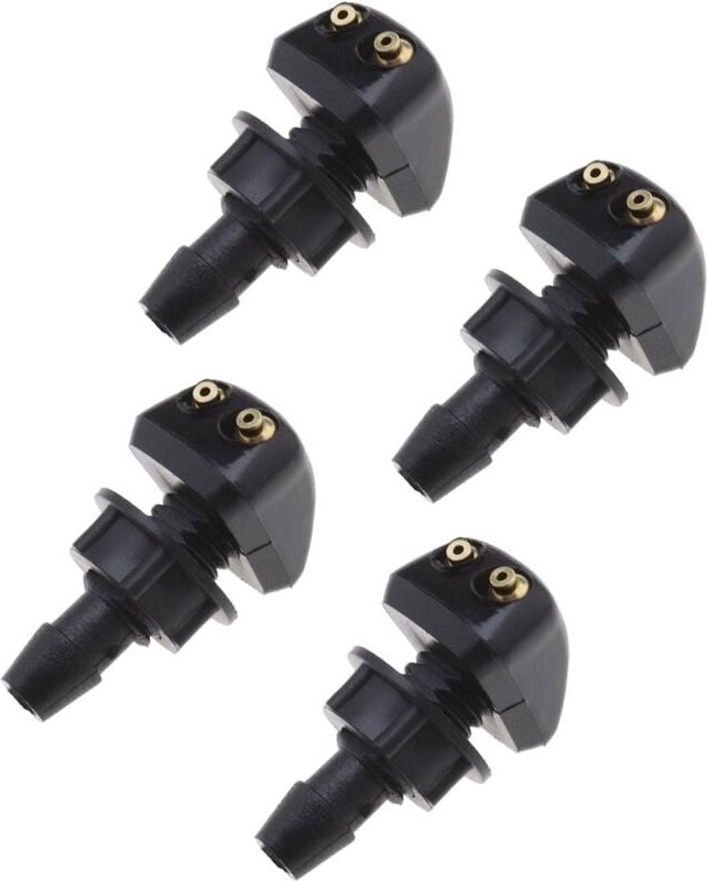 Aougo - 4 Stück Auto Frontscheibenwaschdüsen Universal Scheibenwaschanlage Wischer Spray Jet Auto Windschutzscheibendüse...