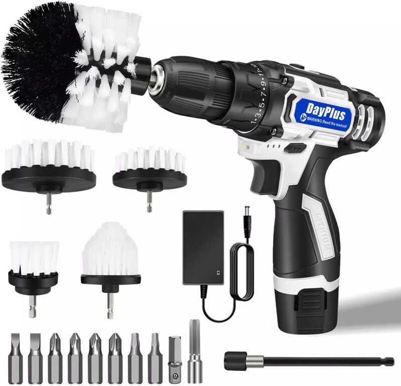 Day Plus - Akkuschrauber Li Bohrschrauber Bohrmaschine 2 Gang Schnellladegerät 1500 mAh de