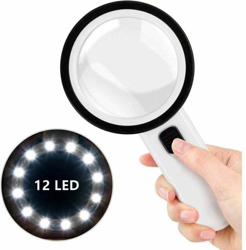 Thumbnail - Lupe, 30-fache LED-Licht-Taschenlupe 100MM