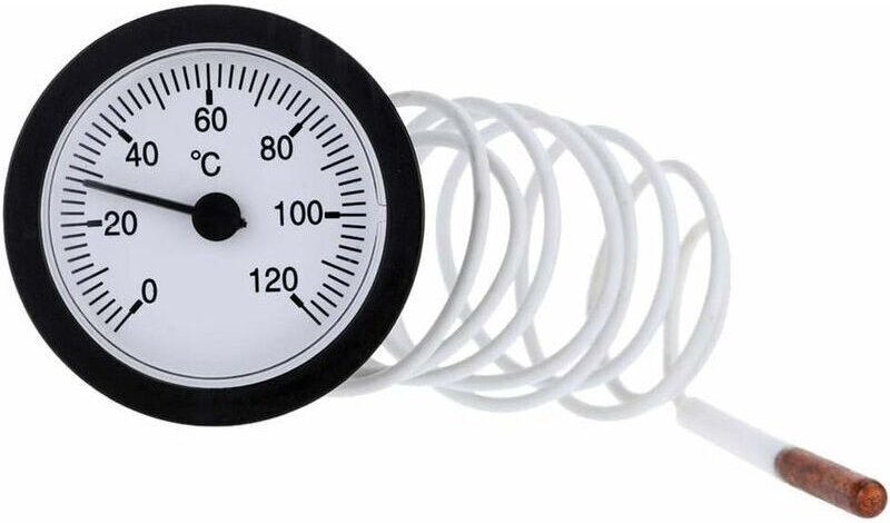 6cm Barbecue Extérieur Grill Fumoir Thermomètre en Acier Inoxydable, Fumeur de Barbecue Jauge de température, pièces de ...