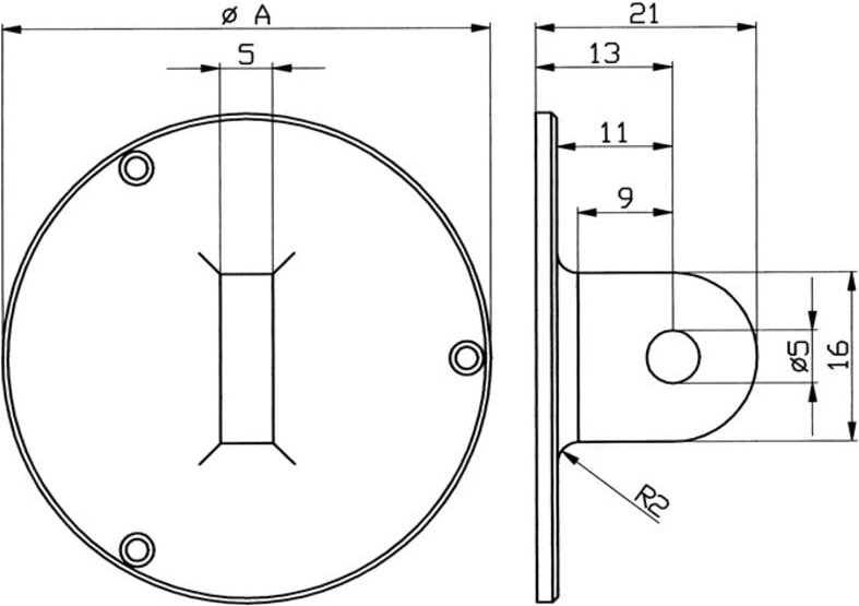 Senrückwand für Außenring-Ø 58 mm passend zu Messuhren