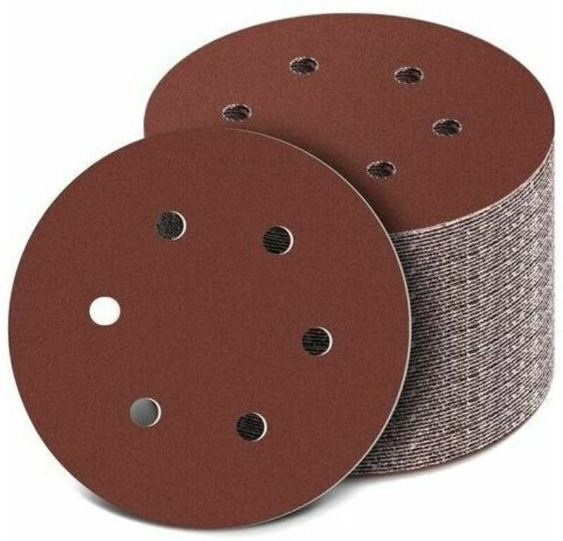 Packung mit 100 Schleifscheiben, 150 mm Durchmesser – Körnungen 40/60/80/100/120/180/240/320/400/800 – Vorgebohrt für St...