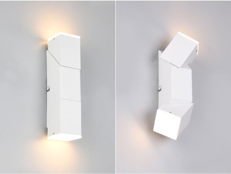 Led Wandleuchte raglan für innen schwenkbar Weiß, Höhe 17cm