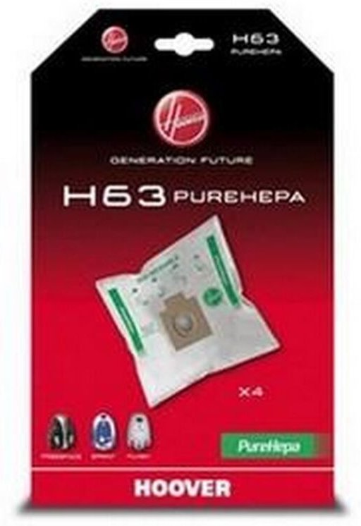 Ersatzteil - H63 Schachtel mit 4 Beuteln ohne Zubehör Hepa SPRINT FREESPACE FLASH FREESPACE GREENRAY - - HOOVER