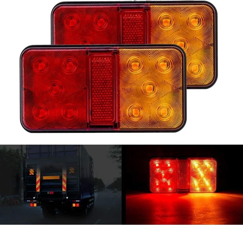 YMYNY 2 Stück LED-Rücklicht, multifunktionales LED-Anhängerlicht, 12 V, wasserdicht, Parkpositionsanzeige für LKW, Anhän...