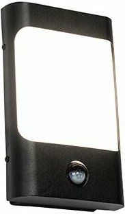 Wandleuchte schwarz inkl. led IP44 mit Bewegungssensor - Khuvan