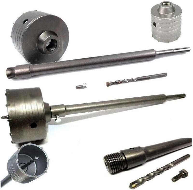 Vtizikl Fresa Carotatrice A Tazza Per Muro Da 30mm A 130mm Con Asta Da 65 Cm Sds Max - 65 mm