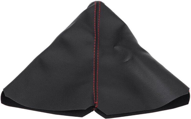 Schaltknaufmanschette, Staubschutz, Schaltmanschettenabdeckung, Schaltmanschette, Schwarz, Roter Punkt, Universal-PU-Led...