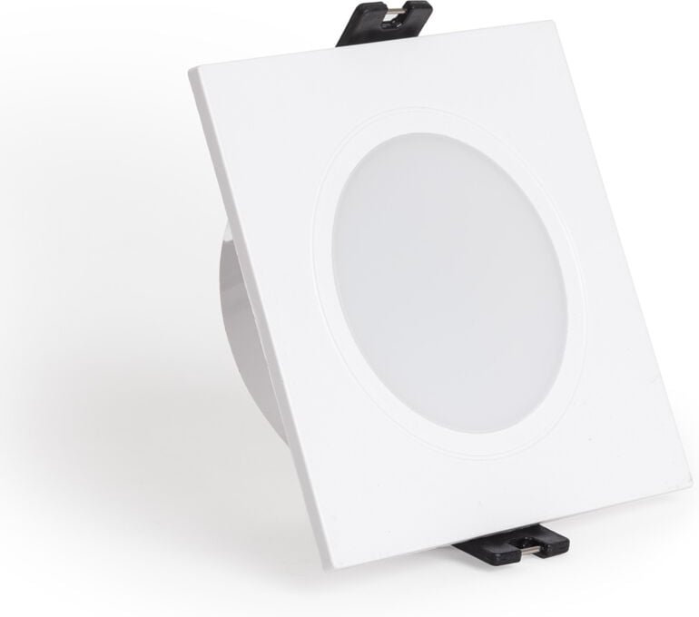 Efectoled - Downlight-Ring Quadratisch IP65 für LED-Glühbirnen GU10 / GU5.3 Schnitt Ø75 mm Maxis Weiß