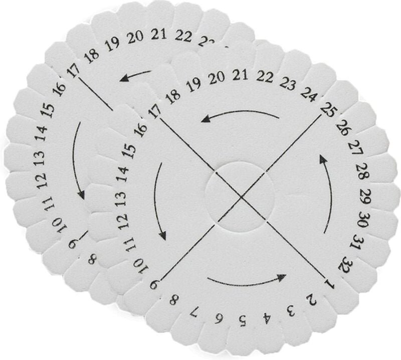 Handflechtscheiben, rundes Flechtbrett, Perlenschnurscheiben, Schmuckherstellungsplatte, 2 Stück (rund/2 Stück) - Sollbr...