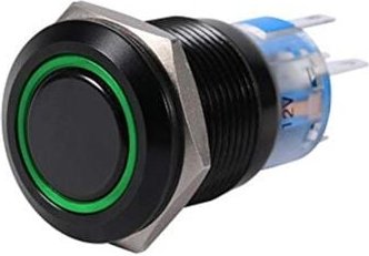 Ej.life - Keenso led Drucktaster, 19mm 12V-24V Metall led Ein/Aus Selbstsichernde Druckknopf Wasserdicht 12V Schalter Dr...