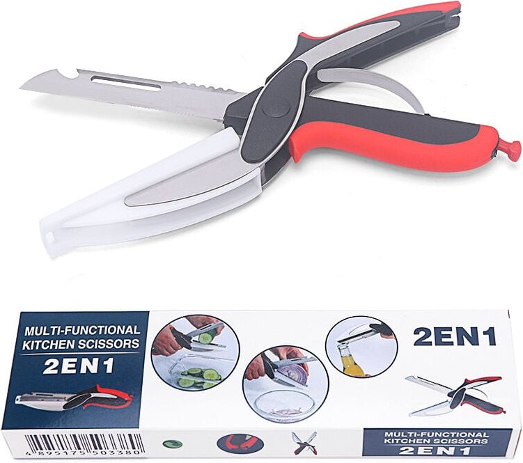 Tonchean - Abnehmbare, robuste 2-in-1-Küchenschere – Mehrzweckschere mit Edelstahlklingen für Huhn, Geflügel, Fisch, Fle...