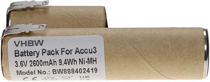 Vhbw - Akku Ersatz für Gardena Accu3 für Heckenschere Strauchschere Rasenschere Gartenschere (2600mAh, 3,6V, NiMH)