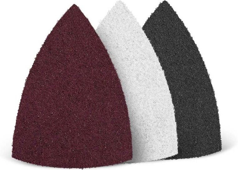 MENZER Fleece Schleifvliese, 150 x 100 mm, f. Deltaschleifer, Faservlies (10 Stk.) Polierstufe