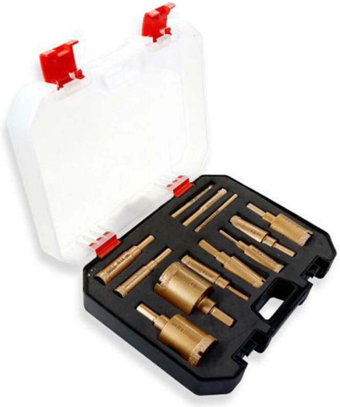 Punta diamantata per brasatura, per forare marmo, piastrelle in ceramica, muri e mattoni. Accessorio per foratura con cu...