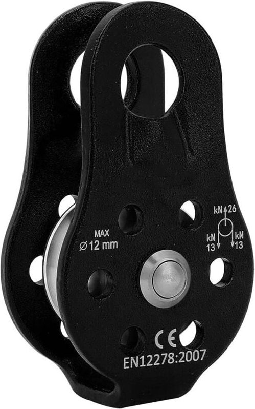 Kletterrolle, 26 kN Kletterrolle Aluminiumlegierung Einzelwirbelseil Hochleistungsrollen Kupplungsblock Lagerloch Bergst...
