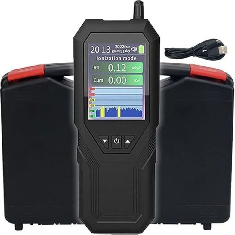 Geigerzähler, Überlebenswerkzeuge, Strahlungsdetektor, Geigerzähler Strahlungsdetektor, mit Aufbewahrungsbox, Tragbar, H...