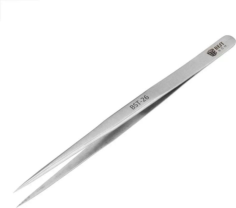 Hochwertige, präzise, rutschfeste Pinzette sowie eine harte, gerade Pinzette mit hoher Zähigkeit