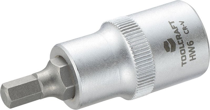 Toolcraft - 816156 Innen-Sechskant Steckschlüssel-Bit-Einsatz 6 mm 1/2' (12.5 mm)