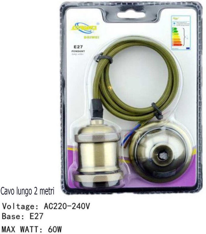 Vintage E27 2 Meter Grüne Hängeleuchte Deckenleuchte Kronleuchter Lampenfassung