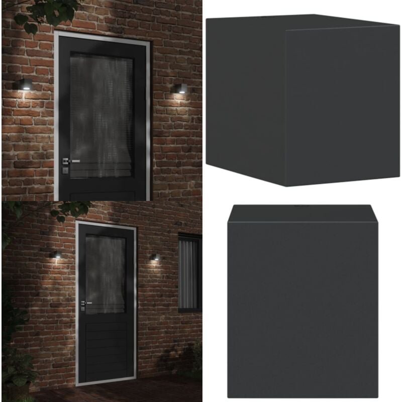Vidaxl - Außenwandleuchte Schwarz Aluminiumdruckguss - Outdoor Wandleuchte - Gartenleuchte - led Wandleuchte - Edelstahl...
