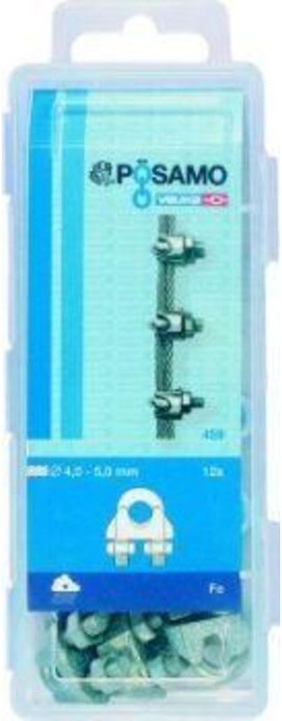 Pösamo Drahtseilkl.ehem.DIN 741 Zn 6mm/M5 1/4' a10Stk sb