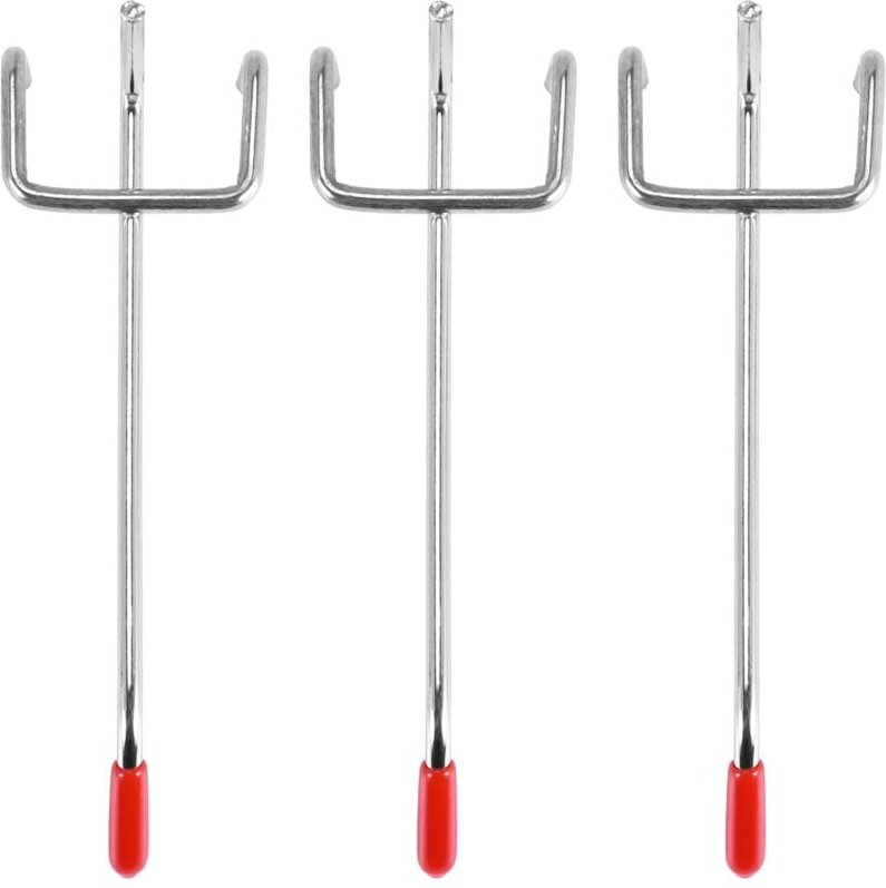 25 Stücke 100 Mm Pegboard Haken Slat Wall Einzel Display Geschäft Stift Hang Passt Haus Aufhänger Chrom Metall 1-1.5Kg L...