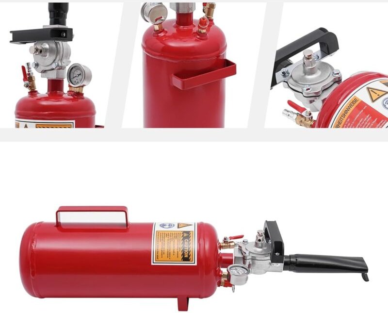 Reifenexplosionsdichter, 8 l, mit Druckmesser, Reifenaufblaser für Motorrad- und Elektrofahrzeuge, 16 x 50 cm, 0,6-0,8 M...