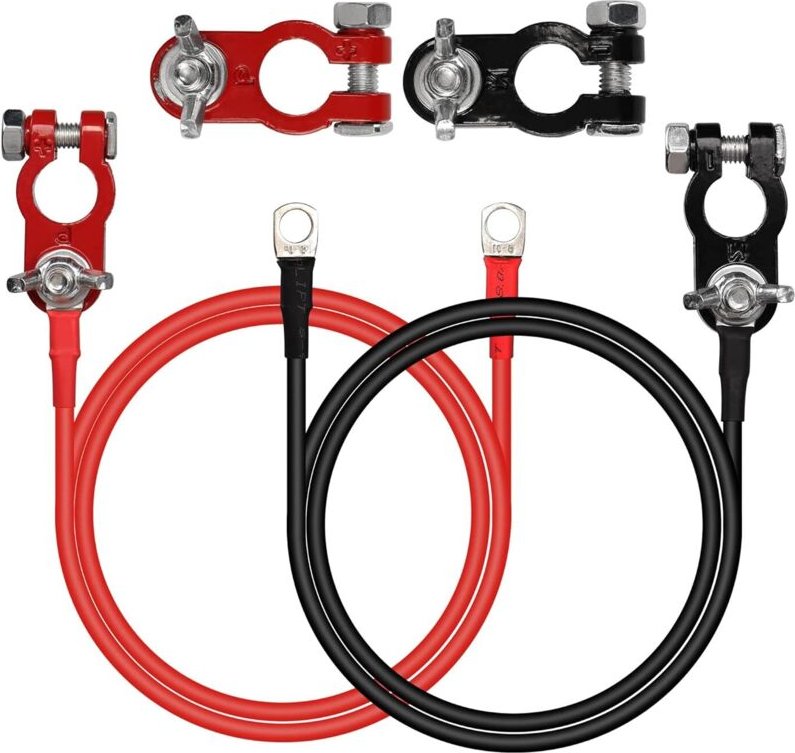 paar 8 AWG Rot und Schwarz Aluminium Legierung Batterie Anschluss Kabel für Auto Marine Solar RV Motorrad