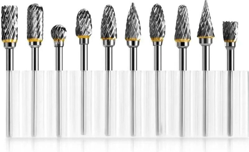10 Stück 1/8 Zoll Wolframkarbid-Fräser Drehwerkzeug Diamantschleifer Fräser-Set Dreh-Werkzeuge Elektrisches Schleifen