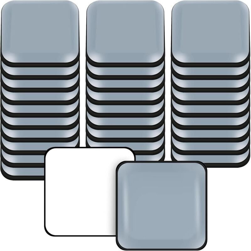 30 Stück Möbelgleiter, 30 x 30 mm, quadratisch, aus Teflon, selbstklebend, PTFE-Teflon, für Stühle, Sofas, Kühlschränke,...