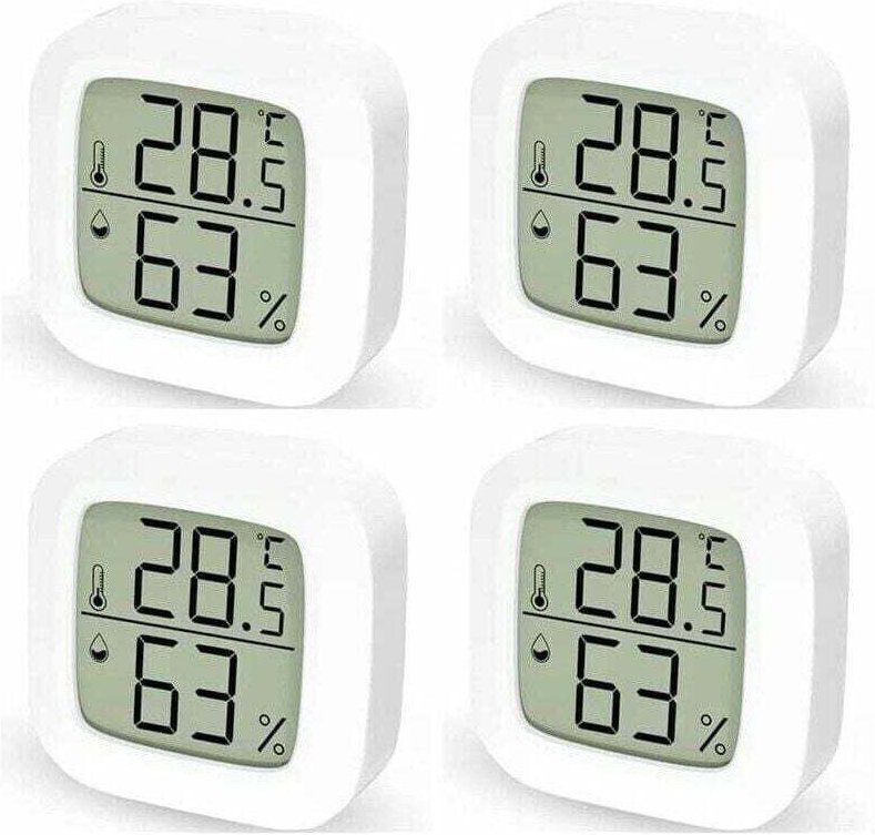 4er-Pack digitales Thermometer mit Hygrometer, XU, digitales Messthermometer für das Schlafzimmer - KZQ