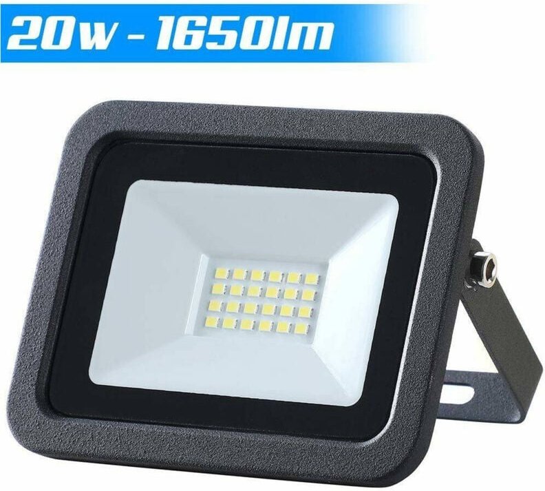 Trade Shop Traesio - Trade Shop - faro led 20W light alta luminosita 1650LM external faretto slim bianco fred IP65 -