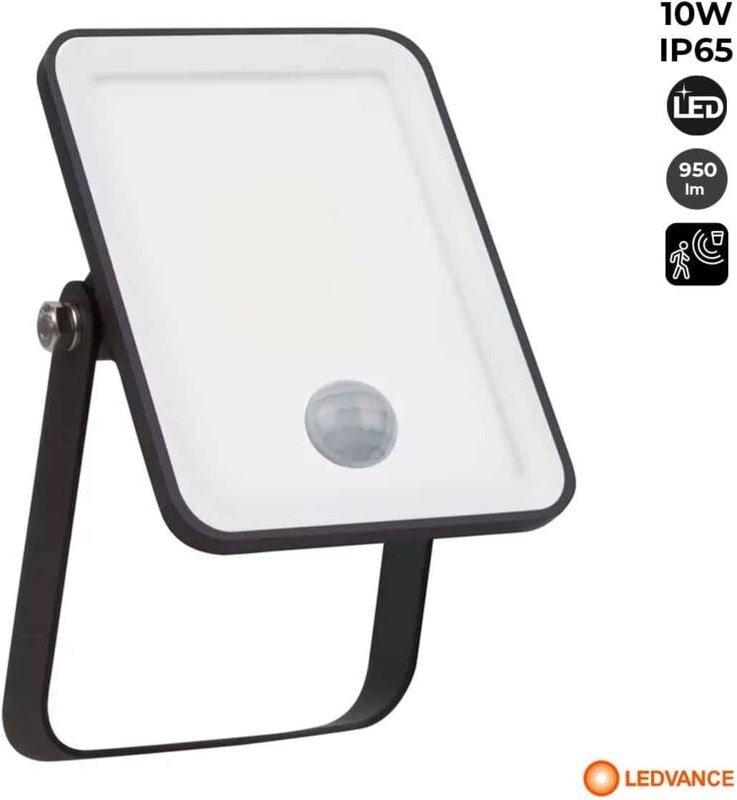 Led Außenleuchte Flood Essential 10 Watt Sensor schwarz Strahler & Flutlichter - Ledvance